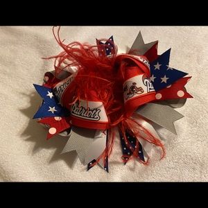 Girl New England Patriots hair bow
